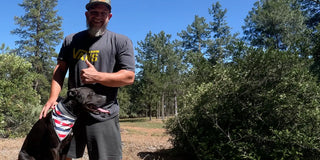Co-Founder man with black dog Luna