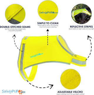 Hi Visibility Reflective Dog Vest LITE